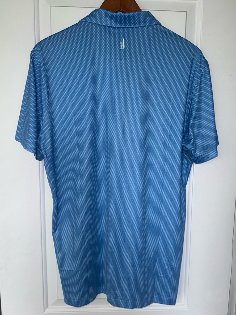 johnnie-O NWT "Marlin" Featherweight Performance Polo in Palisades Blue Microdot - Picture 4 of 8